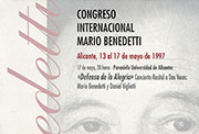 Cartel del Congreso Internacional Mario Benedetti 