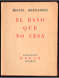 Portada «El rayo que no cesa», 1936.