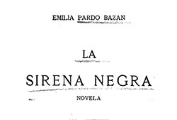 Portada de «La sirena negra. Novela», Madrid, M. Pérez Villavicencio, Editor, 1908 (Fuente: Biblioteca Digital Hispánica).