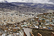 Vista panorámica actual de la ciudad de La Paz, capital de Bolivia