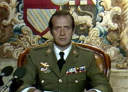  Discurso de Juan Carlos I en  TVE  (madrugada del 23 al 24 de febrero de 1981). 
