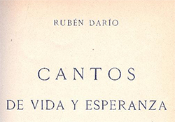 Portada de la primera edición de Cantos de vida y esperanza de Rubén Darío, Madrid, 1905
