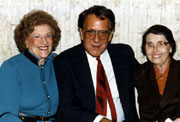 Rosario Rexac, José Olivio Jiménez, M.ª Soledad Carrasco Urgoiti, junio de 1990.