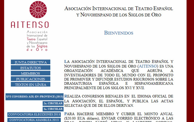 AITENSO. Asociación Internacional de Teatro Español y Novohispano de los Siglos de Oro