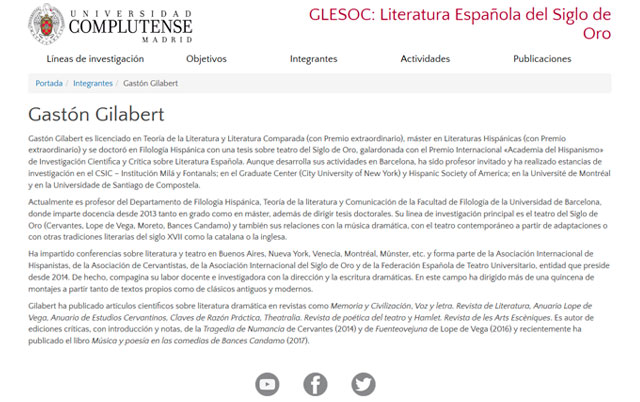 GLESOC. Literatura Española del Siglo de Oro