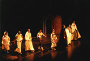 Teatro Corsario. Escena del espectáculo «El gran teatro del mundo».