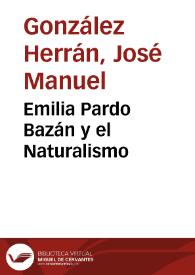 Emilia Pardo Bazán y el Naturalismo
