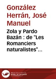 Zola y Pardo Bazán : de 