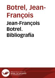 Jean-François Botrel. Bibliografía