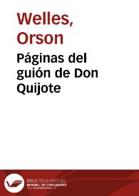 Páginas del guión de Don Quijote