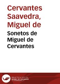 Sonetos de Miguel de Cervantes