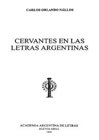 Cervantes en las letras argentinas