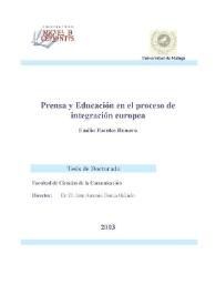 Prensa y Educación en el proceso de integración europea