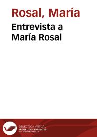 Entrevista a María Rosal