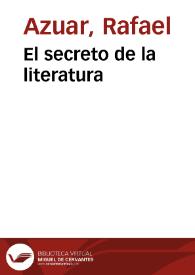 El secreto de la literatura