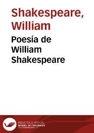 Poesía de William Shakespeare