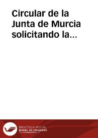 Circular de la Junta de Murcia solicitando la formación de la Junta Central (Murcia. 22 de junio de 1808)