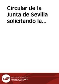 Circular de la Junta de Sevilla solicitando la formación de la Junta Central (3 de agosto de 1808)