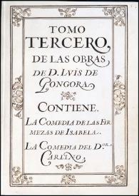 Obras de D. Luis de Góngora. Tomo III
