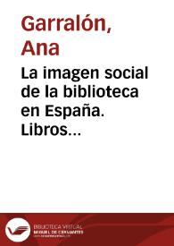 La imagen social de la biblioteca en España. Libros infantiles y juveniles