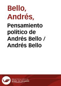 Pensamiento político de Andrés Bello