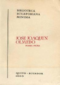 José Joaquín Olmedo : poesía-prosa