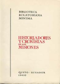 Historiadores y cronistas de las misiones
