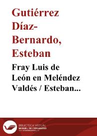 Fray Luis de León en Meléndez Valdés
