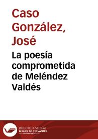 La poesía comprometida de Meléndez Valdés