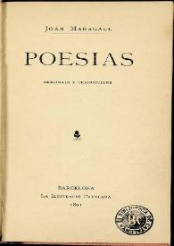 Poesias : originals y traduccions