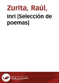Inri [Selección de poemas]