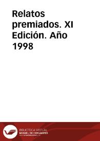 Relatos premiados. XI Edición. Año 1998