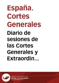 Diario de sesiones de las Cortes Generales y Extraordinarias