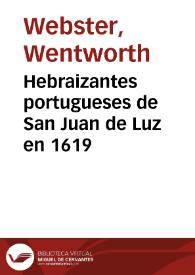 Hebraizantes portugueses de San Juan de Luz en 1619