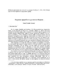 Programas epigráficos augusteos en Hispania