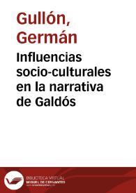 Influencias socio-culturales en la narrativa de Galdós