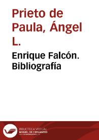 Enrique Falcón. Bibliografía