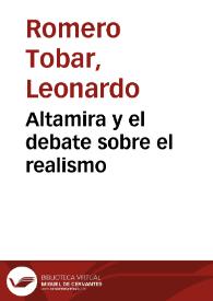 Altamira y el debate sobre el realismo