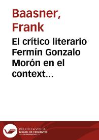 El crítico literario Fermín Gonzalo Morón en el contexto de los años cuarenta
