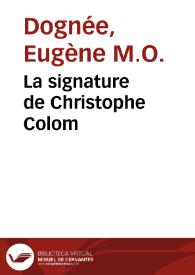 La signature de Christophe Colom
