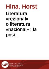 Literatura «regional» o literatura «nacional» : la posición de Rosalía de Castro