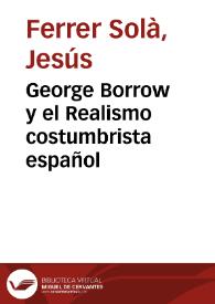 George Borrow y el Realismo costumbrista español