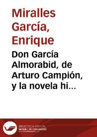 Don García Almorabid, de Arturo Campión, y la novela histórica de fin de siglo