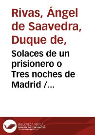 Solaces de un prisionero o Tres noches de Madrid
