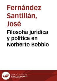 Filosofía jurídica y política en Norberto Bobbio