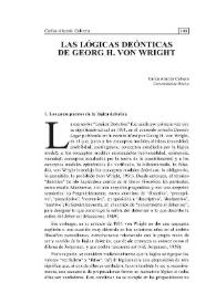 Las lógicas deónticas de Georg Henrik von Wright