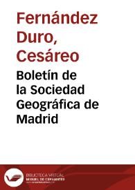 Boletín de la Sociedad Geográfica de Madrid