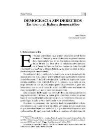 Democracia sin derechos : En torno al Kelsen democrático