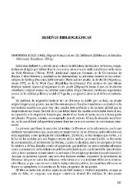 OMOTOSO, Kole (1998) : Migración hacia el Sur. Ed. Bellaterra (Biblioteca de Estudios Africanos). Barcelona. 189 pp.