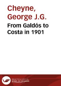 From Galdós to Costa in 1901